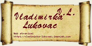 Vladimirka Lukovac vizit kartica